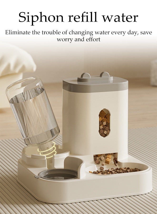 2-in-1 Automatic Pet Feeder,Cat Feeder with Water Dispenser,Gravity Cat and Dog Food Feeder and Water Dispenser Set,BPA-Free - Image 5